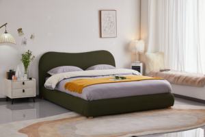 Muebles de diseño moderno Cama de madera con funda Cómoda cama de madera profesional - Product Image 3