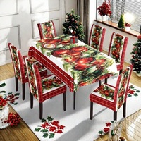 Nappe de Noël personnalisée imprimée en microfibre de polyester pour la décoration de fête à la maison