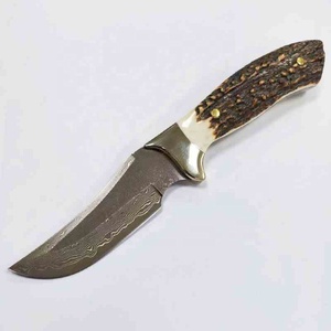 Coltello da caccia in acciaio damasco esterno a lama fissa con manico in <span class=keywords><strong>corno</strong></span> <span class=keywords><strong>di</strong></span> <span class=keywords><strong>cervo</strong></span> coltello da sopravvivenza portatile da campeggio - Product Image 5