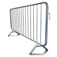 Barrière de sécurité temporaire en acier galvanisé de 8 pieds pour la circulation routière, la construction, la sécurité des piétons et le contrôle des foules