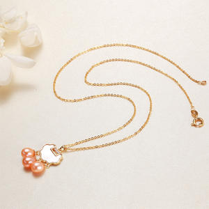 Collier ras du cou en or de style ethnique, petit accessoire, fabrication robuste, pendentif en perle de Zhuji, style ethnique - Product Image 2