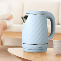 Bouilloire électrique 1,5-1,8 L, chauffe-eau double paroi sans fil, électroménager