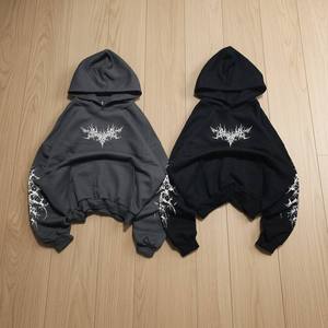 เสื้อฮู้ดดี้ผู้ชายทรงบ็อกซี่ ผ้าฝ้ายฟลีซหนานุ่ม คุณภาพสูง แบบมินิมอล ตกแต่งตะเข็บอย่างดี รับผลิตตามสั่งขายส่ง - Product Image 1
