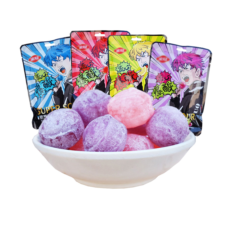 24 г потока сердце взрывающиеся кислота сэндвич конфеты мармелад снэк-Кислые Конфеты