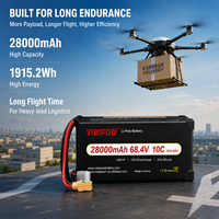 بطارية صناعية 18S 68.4V 28Ah 10C بمعدل تفريغ عالٍ لطائرات الدرون في خدمات الشحن واللوجستيات وطائرات الدرون ذات الحمولة الثقيلة