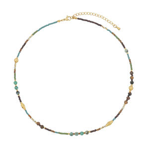 Kalung Batu Giok Obsidian 7 Chakra untuk Penyembuhan, Batu Permata Reiki, Meditasi, Keseimbangan, Batu Mata Harimau untuk Wanita - Product Image 6