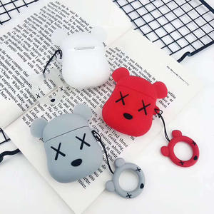 หมี3D กรณีสำหรับ <span class=keywords><strong>AirPods</strong></span> 1 <span class=keywords><strong>2</strong></span> Pro กล่องแฟชั่นสัตว์ซอฟท์ซิลิโคนหูฟังไร้สายปกป้องกัน - Product Image 4