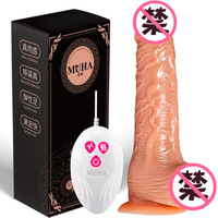 Vibromasseur réaliste rotatif télescopique vibrant à 7 vitesses USB sans fil pour femmes