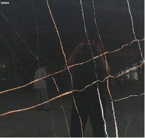 Modern <b>Polished</b> <b>Black</b> Quartz Slab with Elegant Golden Veining for Luxury Home Accent Wall Projects from Vietnam - Product Image 2