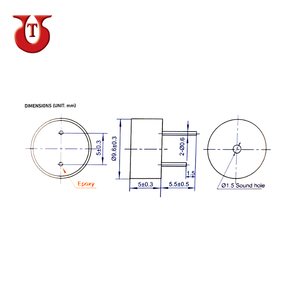 Zumbador magnético de montaje tipo Pin, transductor de circuito incorporado, fabricante al por mayor - Product Image 2