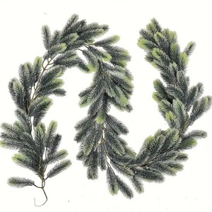 Guirlandes de Noël en rotin, décorations artificielles en aiguilles de pin pour cheminée, décoration de fêtes - Product Image 5