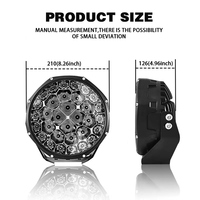 Projecteur Long tout-terrain voiture ronde 7 pouces 9 pouces, Spot Laser Led 4x4 Oem 5025lm 10700lm Led lampe de travail