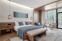 Ensemble de salle à manger en tissu pour cuisine d'hôtel 5 étoiles moderne avec tête de lit King Size pour usage commercial