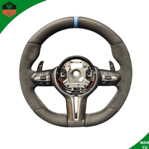 Volante Deportivo de Cuero M para <span class=keywords><strong>BMW</strong></span> F30 <span class=keywords><strong>F10</strong></span> F15 F36 F20 F22 F25 F32 M3 M4 <span class=keywords><strong>M5</strong></span> X5 E46 E60 E70 E90 E91 E92 - Product Image 1