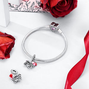 Collezione MULA Silver Fashion san valentino-bicicletta mongolfiera pedanti con zirconi gioielli classici per matrimoni feste - Product Image 2