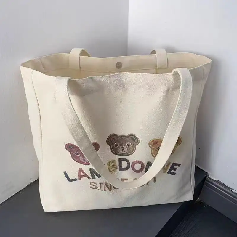 अतिरिक्त बड़े कस्टम मुद्रित पुनर्नवीनीकरण कार्बनिक कपास कैनवास टोट बैग पुन: प्रयोज्य लोगो स्थानांतरण थोक प्रचार पैकेजिंग हैंडबैग शैली