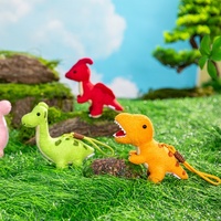 Peluche en velours avec logo imprimé, série dinosaures du musée (Tyrannosaure, Tricératops, Stégosaure), rembourrage en coton PP, cadeau pour enfants