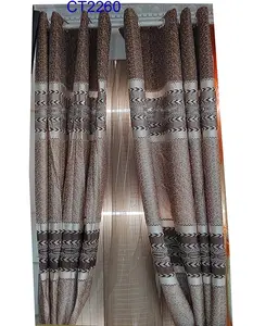 Thermal Insulate Room Darkening polyester cotton Blackout Curtains for Living Room