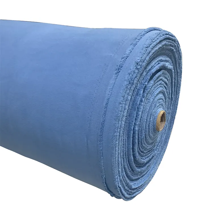 Tessuto in tessuto riciclato assorbente lavorato a maglia 100% poliestere microfibra scamosciata tessuto in microfibra di trama leggera per lenzuola