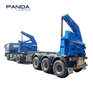 Kendini yükleme konteyner 40ft yan yükleyici kaldırıcı römork kamyon Sidelifter satılık çelik Panda yarı römork 3 aks şasi 28 Mpa