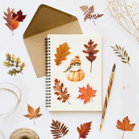 50 autocollants par paquet, autocollants à thème végétal d'automne : décorations pour valises, carnets et journaux - autocollants spécimens