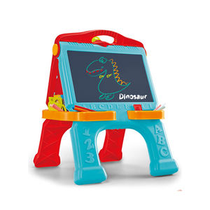Set <span class=keywords><strong>2</strong></span> in 1 per Bambini: Lavagna da Viaggio con Giochi, Lavagna Nera in Plastica, Gessetti, Matite Colorate, Lavagna Bianca Cancellabile - Product Image 2