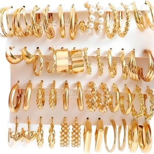 Pendientes de Aro Grandes y Huecos para Mujer, Hipoalergénicos, Personalizados, Chapados en Oro PVD de 18k, de Acero Inoxidable 304 - Product Image 6