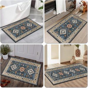 Ensemble de tapis de cuisine bohèmes 4 pièces avec chemin de table, motif floral, style ferme, en stock entrepôt US pour livraison directe - Product Image 4