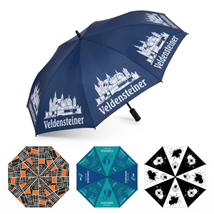 Big Size Automatic Open Sombrillas 190T Pongee Fabric Waterproof Windproof Modern Custom Brand Straight Golf <b>Umbrella</b> With Logo - Product Image 3