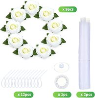 Fleurs artificielles en gros pour voitures de mariage, décoration de fête de mariage, bouquet de fleurs artificielles avec ruban