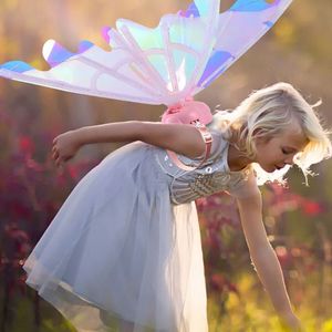 Nuovo creativo elettrico ali di farfalla giocattolo piccola principessa automatico angelo elfo decorazione posteriore effetto luminoso per feste - Product Image 4
