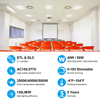 2x4 Troffer Lighting Dimmable Panel Light pour Office & School 36w/50w Retrofit Kit LED Indirect Troffer Lights Encastré Monté