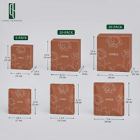 Sachets d'emballage pour café à café filtre, imprimés numériquement sur mesure, avec logo, résistants à l'humidité, thermoscellables