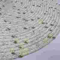 Napperons ronds tressés en or crème avec confettis, tapis de table tressés mouchetés, résistants à la chaleur, lavables, pour la décoration moderne de la maison