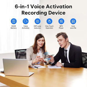 Pemutar MP3, pemutar MP3, USB Flash Drive USB C perangkat perekam suara Digital diaktifkan pena perekam - Product Image 2