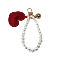 Pendentif pour sac à main femme en cuir coloré motif cœur, accessoires pour téléphone portable, petit porte-clés frais et tendance, modèle international très prisé