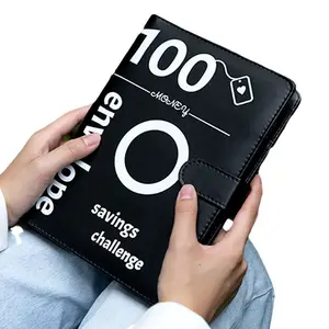 Challenge Binder Book checkered budget binder label stickers budget binder 100 envelope savings challenge bind