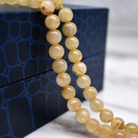 2025 vente chaude blonde cristal pierre perles 6-10mm cheveux clairsemés gaufrette bouddhiste bijoux à bricoler soi-même Bracelet accessoires espace perles
