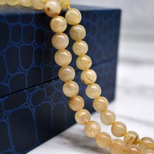 2025 vente chaude blonde cristal pierre perles 6-10mm cheveux clairsemés gaufrette bouddhiste bijoux à bricoler soi-même Bracelet accessoires espace perles - Product Image 2