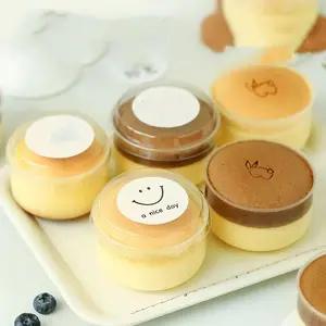 Round Ball PP Dessert Cups Transparent Disposable Cups Custom Design Plastic Pudding Cup