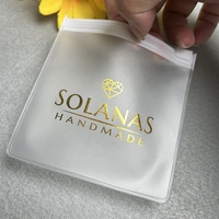 Bolsa pequeña con cremallera de plástico PVC personalizada al por mayor, bolsa transparente con cierre de cremallera esmerilada para embalaje de joyería