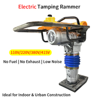 Compacteur industriel 220V, machine de compactage de sol à haute force d'impact, équipement de construction, piqueuse vibrante
