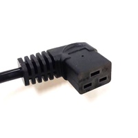 3-poliges Winkel-IEC-C19-KC-Gummi-Stromverlängerungskabel EU Schuko CEE7/7 Stecker 90 Grad AC-Stromkabel