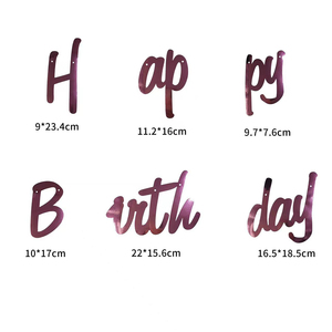 Bannière de fête d'anniversaire en gros, décoration suspendue pour fond de scène, fournitures de décoration, bannière en papier scintillante de félicitations pour anniversaire - Product Image 6