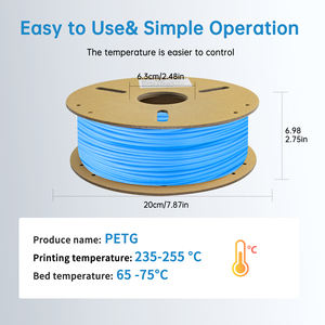 Filamento de Impresión 3D LONQI Azul Neón PETG, Consumibles de Impresión 3D, Plástico de Ingeniería, Materiales de Impresión 3D FDM, 1.75mm, 1kg - Product Image 6