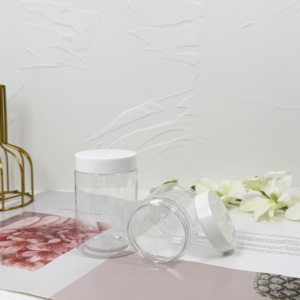 50ml 80ml 200ml 300ml <b>Food</b> Containers Body Scrub Latte Soap Packaging PET Plastic <b>Jar</b> With Cap - Product Image 1