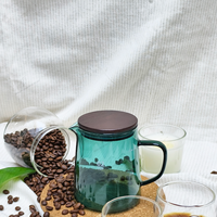 Cafetière à filtre en verre borosilicate pour café, mini-set expresso et cappuccino pour cuisinière, écologique pour la maison et le bureau
