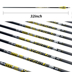 Flèches en carbone pur Archery Versus 23, tiges de 8 mm de diamètre intérieur, rectitude de 0,001 pour tir à l'<span class=keywords><strong>arc</strong></span> à l'<span class=keywords><strong>arc</strong></span> composé, flèches de tir sur <span class=keywords><strong>cible</strong></span> - Product Image 5