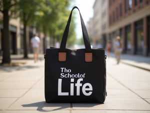 Borsa a Tracolla in Tela 'The School of Life' con Chiusura a Cerniera per Tutte le Stagioni - Product Image 2