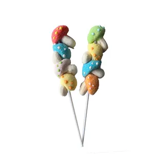 Cartoon Mushroom Shape Marshmallow Sweet Soft Marshmallow Lollipop Candy